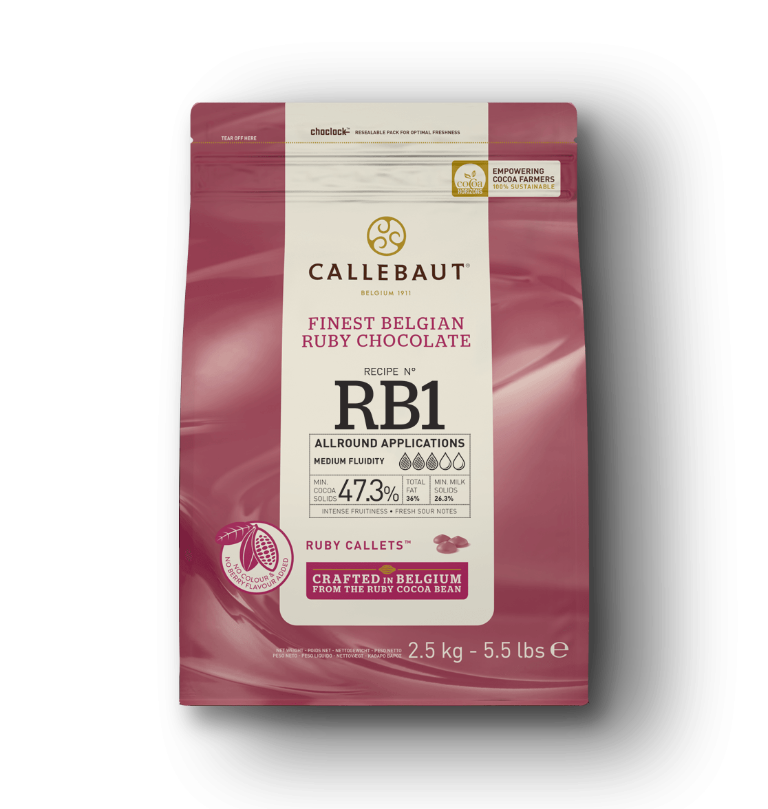 Шоколад Ruby, Callebaut, 10 кг. Бобы руби